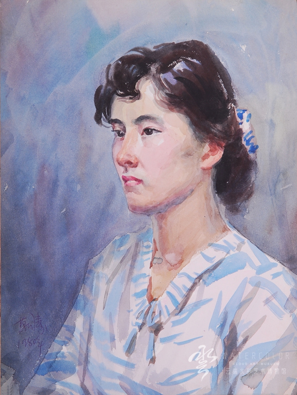靳涛 《女大学生》 52*36cm 1980年